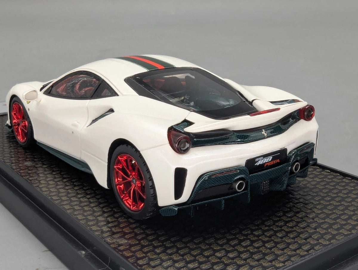 Modellautos 1:43 BBR Ferrari 488 Pista Met Italian White Ltd 73/78 mit OVP