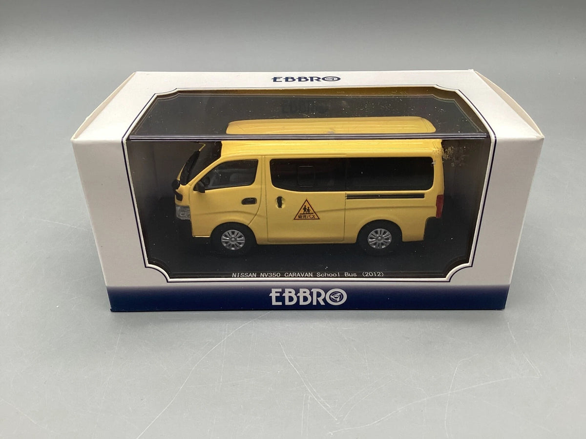 Modellautos 1:43 Ebbro Nissan NV350 Caravan School Bus 2012 in OVP