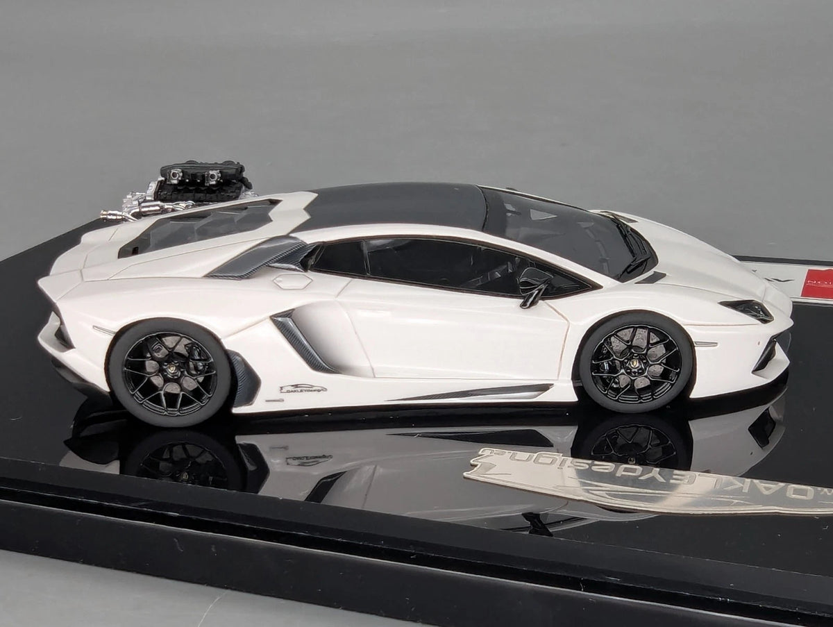 Eidolon Make Up 1:43 Lamborghini Aventador LP760-2 Engine Set Oakley Weiß OVP