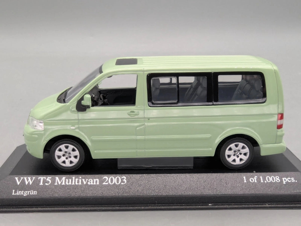 Modellautos 1:43 Minichamps Volkswagen VW T5 Multivan 2003 Lintgrün OVP