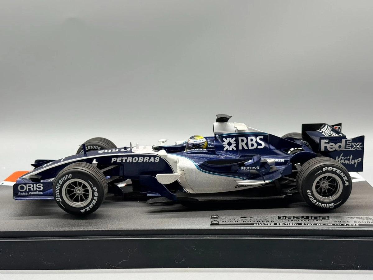 Modellautos 1:18 Hot Wheels Racing Nico Rosberg 2006 Sakhir Circuit Bahrain +OVP