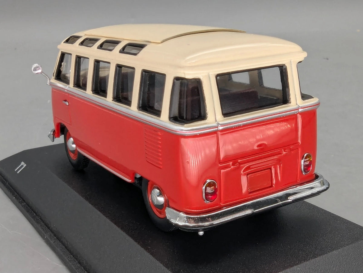 Modellautos 1:43 Minichamps Volkswagen VW Classic Bus T1 Rot Weiß mit Dealer OVP