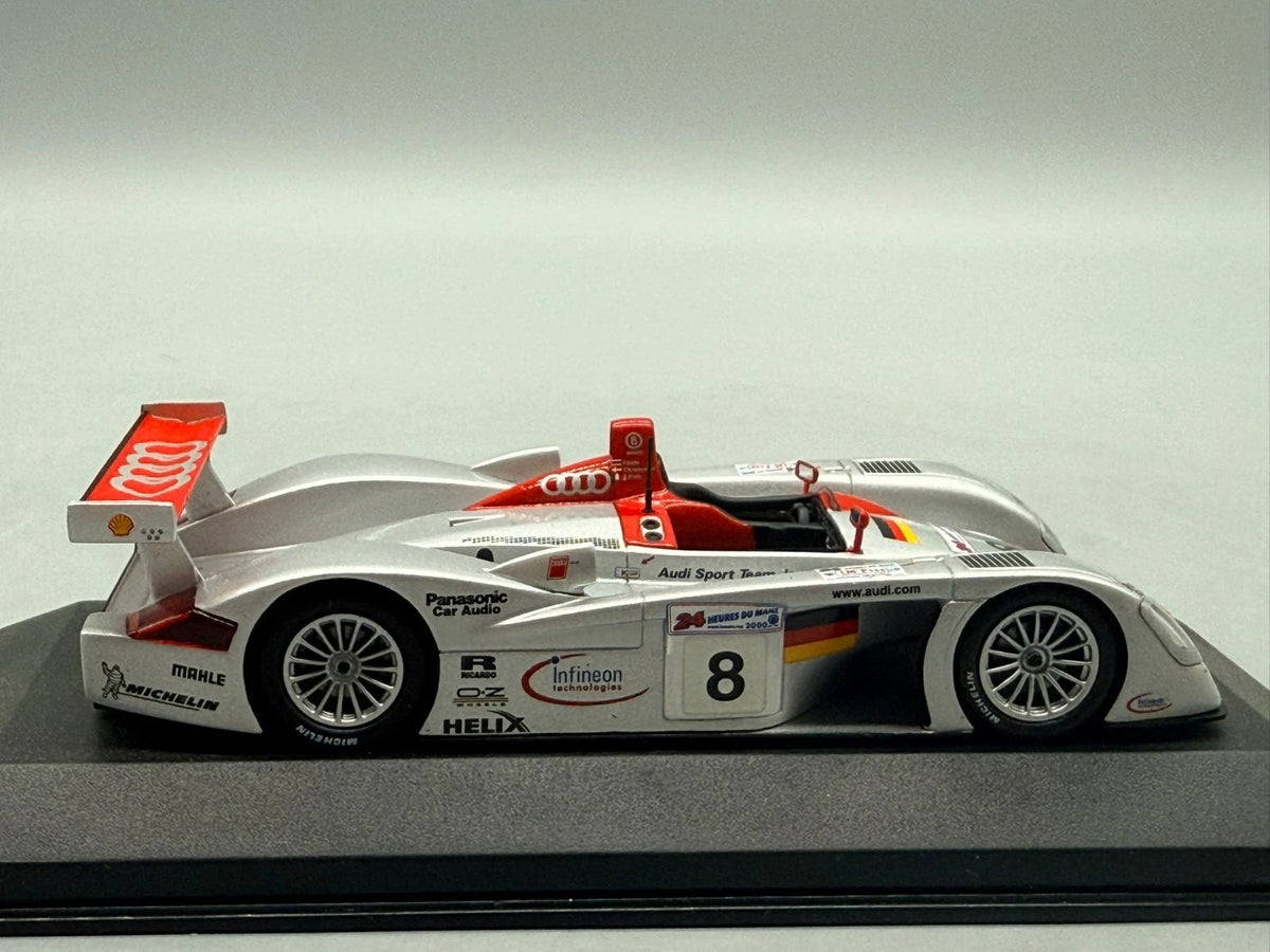 Modellautos 1:43 Minichamps Audi R8S Winner Le Mans 24h 2000 #8 mit OVP