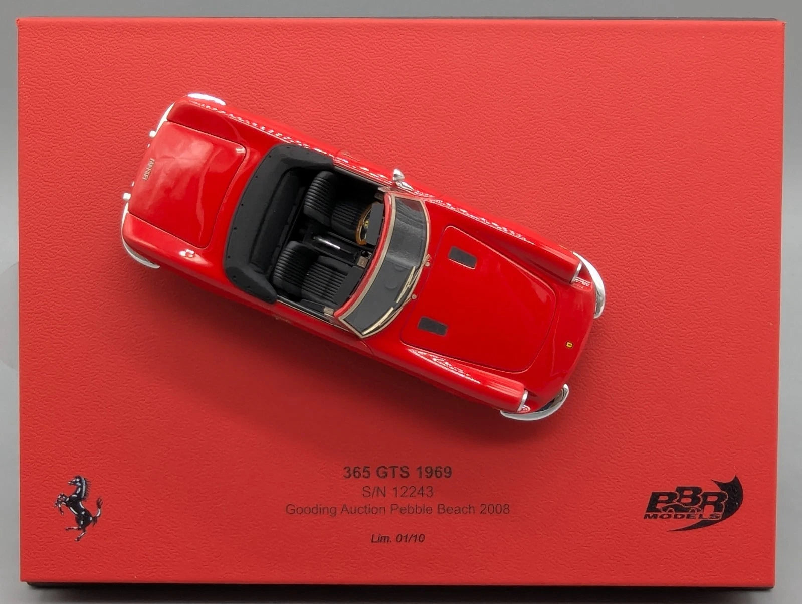 Modellautos 1:43 BBR Ferrari 365 GTS 1969 Gooding Auction 2008 Ltd 01/10 mit OVP