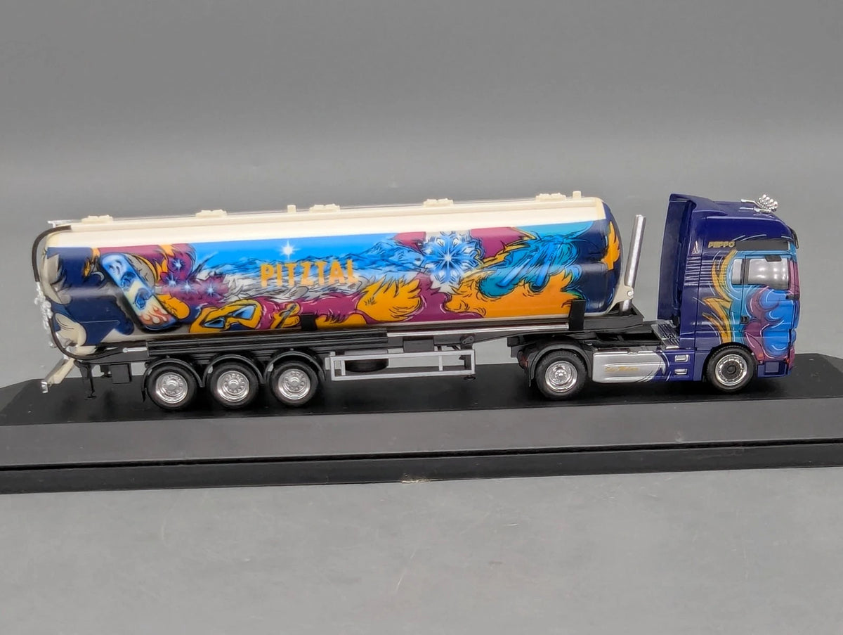 Lkw Modell 1:87 Herpa Steyr ST-A XXL Silosattelzug Silo-Melmer Pitztal Vitrine