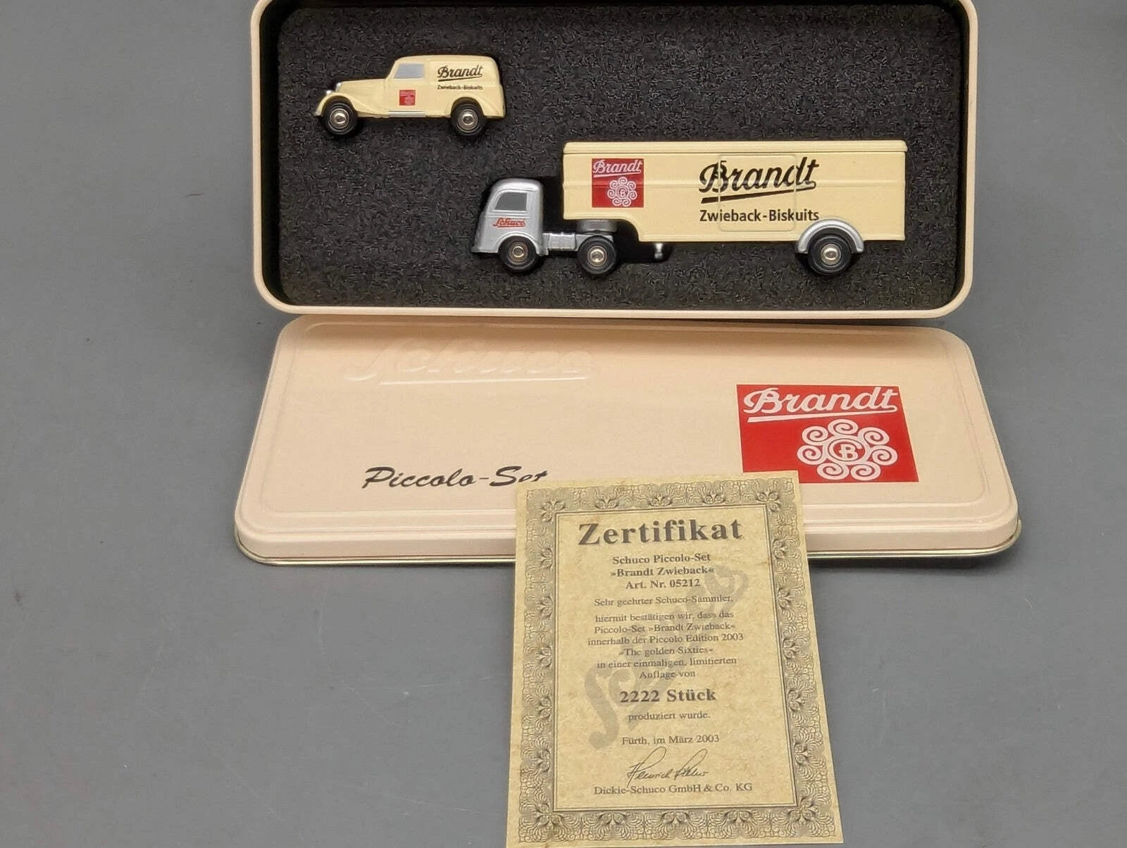 Modellautos 1:90 Schuco Piccolo-Set Brandt Zwieback 2-teilig mit OVP