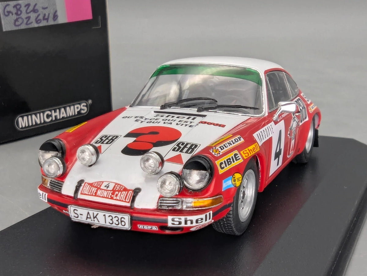 Modellautos 1:43 Minichamps Porsche 911 S SEB Rallye Monte Carlo 1972 #4 mit OVP