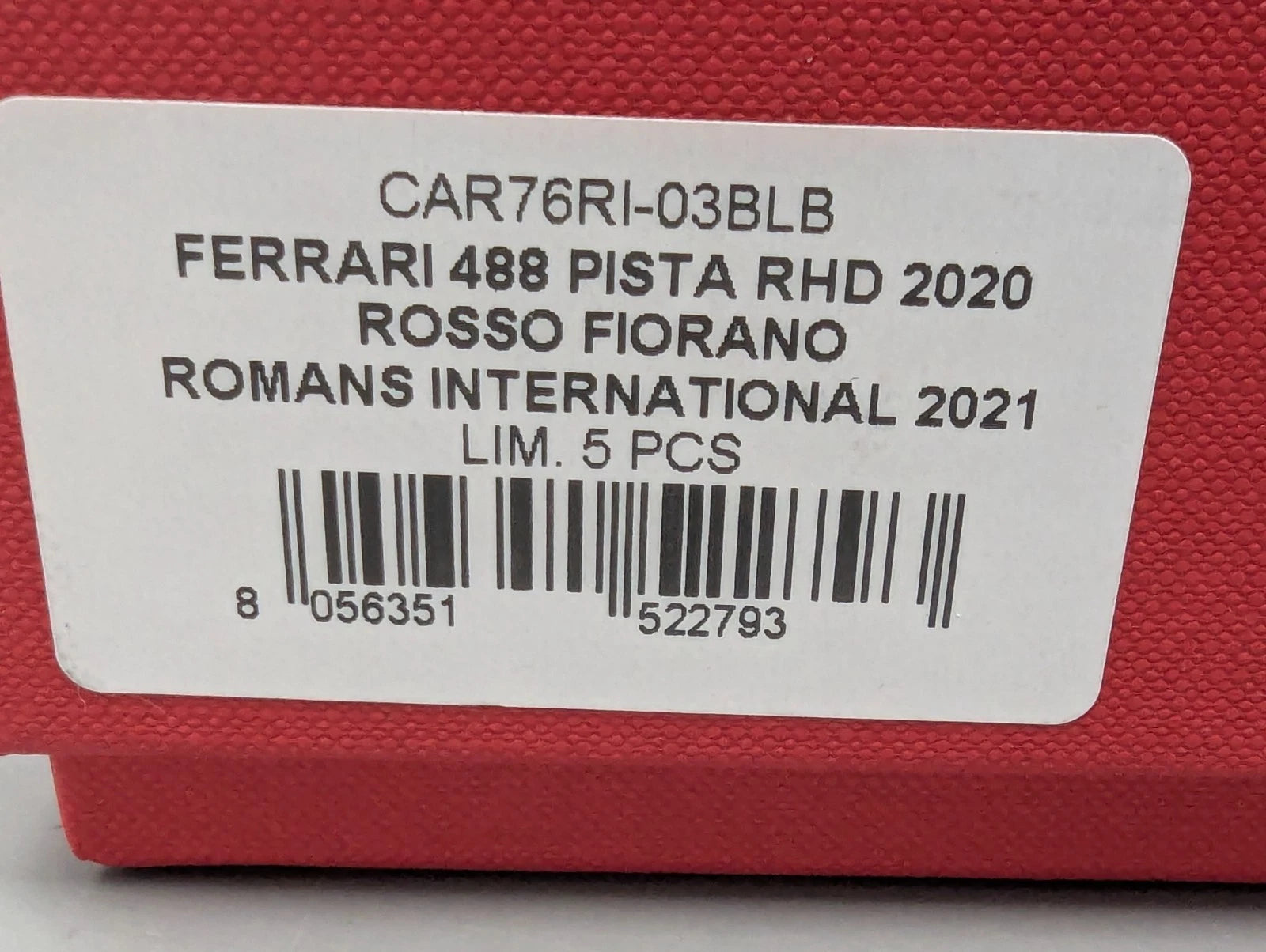 Modellautos 1:43 BBR Ferrari 488 Pista RHD 2020 Romans Inter. 2021 01/05 mit OVP