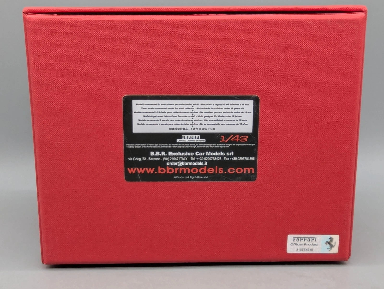 Modellautos 1:43 BBR Ferrari 246 GT Dino 1970 Auction Paris 2018 01/05 mit OVP