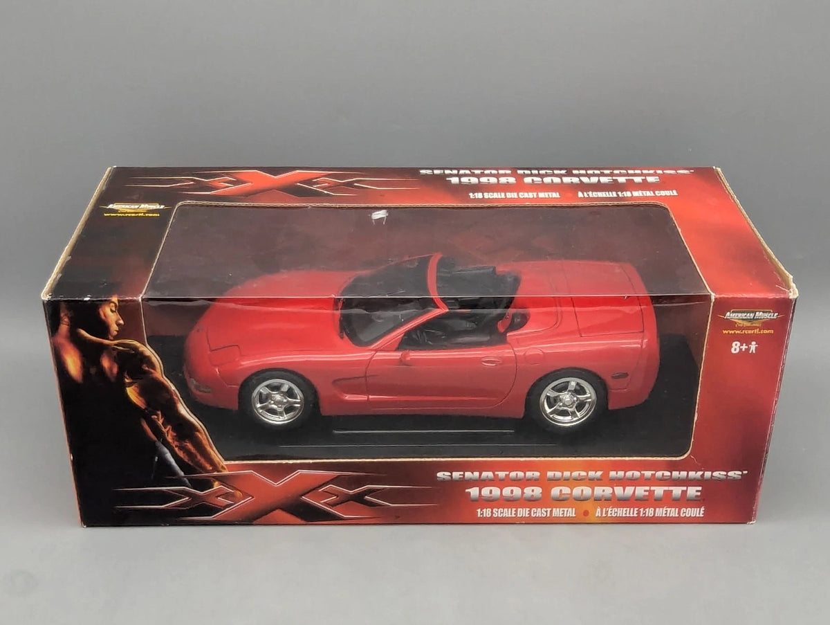 Modellautos 1:18 Ertl Chevrolet Corvette 1998 Rot American Muscle XXX mit OVP