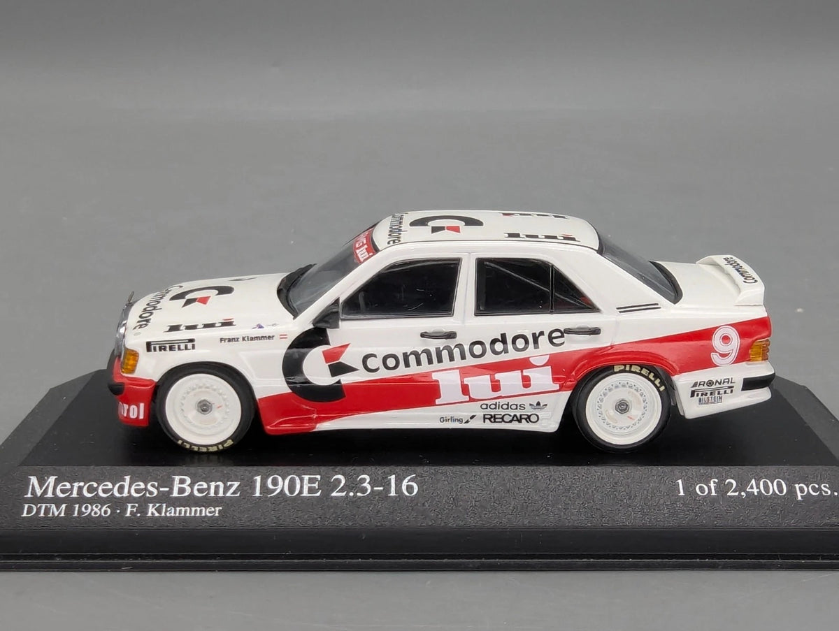 Modellautos 1:43 Minichamps Mercedes Benz 190E 2.3-16 DTM 1986 #9 F. Klammer OVP
