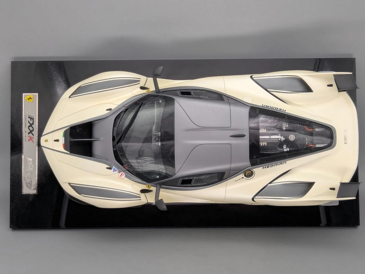 Modellautos 1:12 BBR Ferrari FXX-K Car #10 Fuji White Matt Ltd 05/10 Vitrine OVP