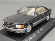 Modellautos 1:43 Minichamps Mercedes Benz 560 SEC 1986 Schwarz mit OVP