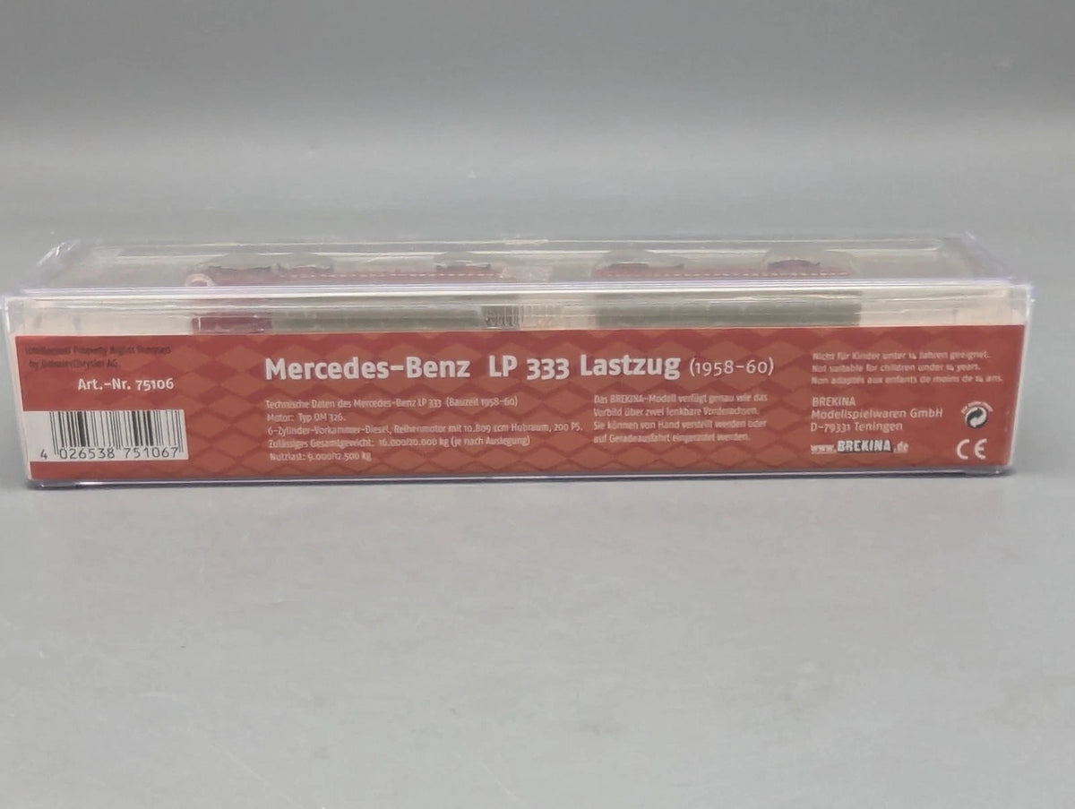 Lkw Modell H0 1:87 Brekina Mercedes Benz LP 333 Lastzug mit Anhänger OVP