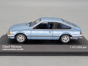 Modellautos 1:43 Minichamps Opel Monza 1980 Blau Metallic mit OVP