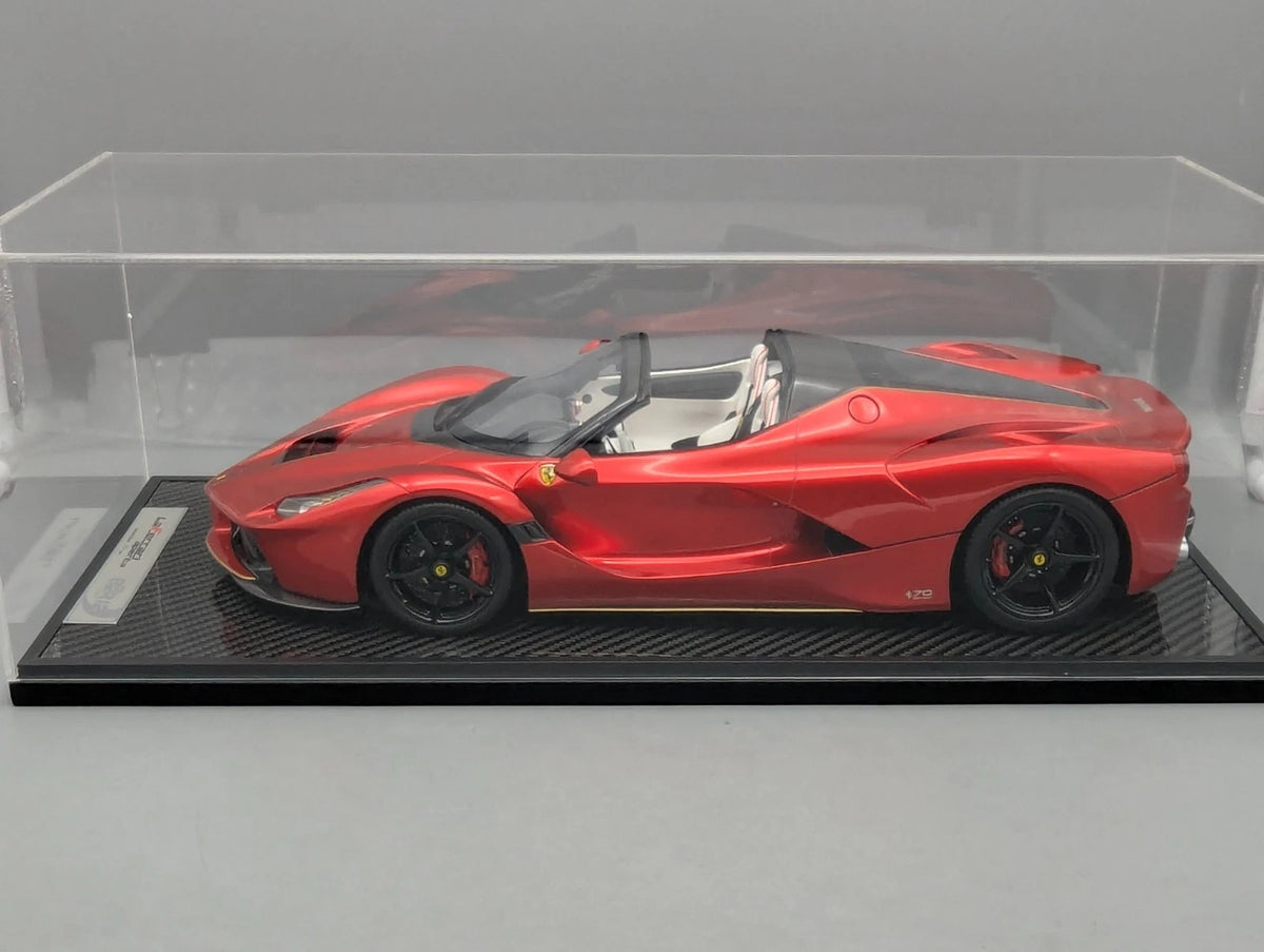 Modellautos 1:12 BBR Ferrari LaFerrari Aperta Met. Red UNIKAT 01/01 Vitrine OVP