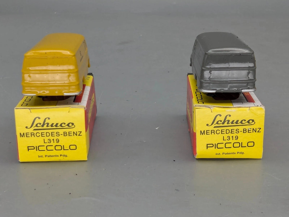 Modellautos 1:90 Schuco Piccolo-Set Dt. Post Mercedes Benz L 319 2-teilig OVP