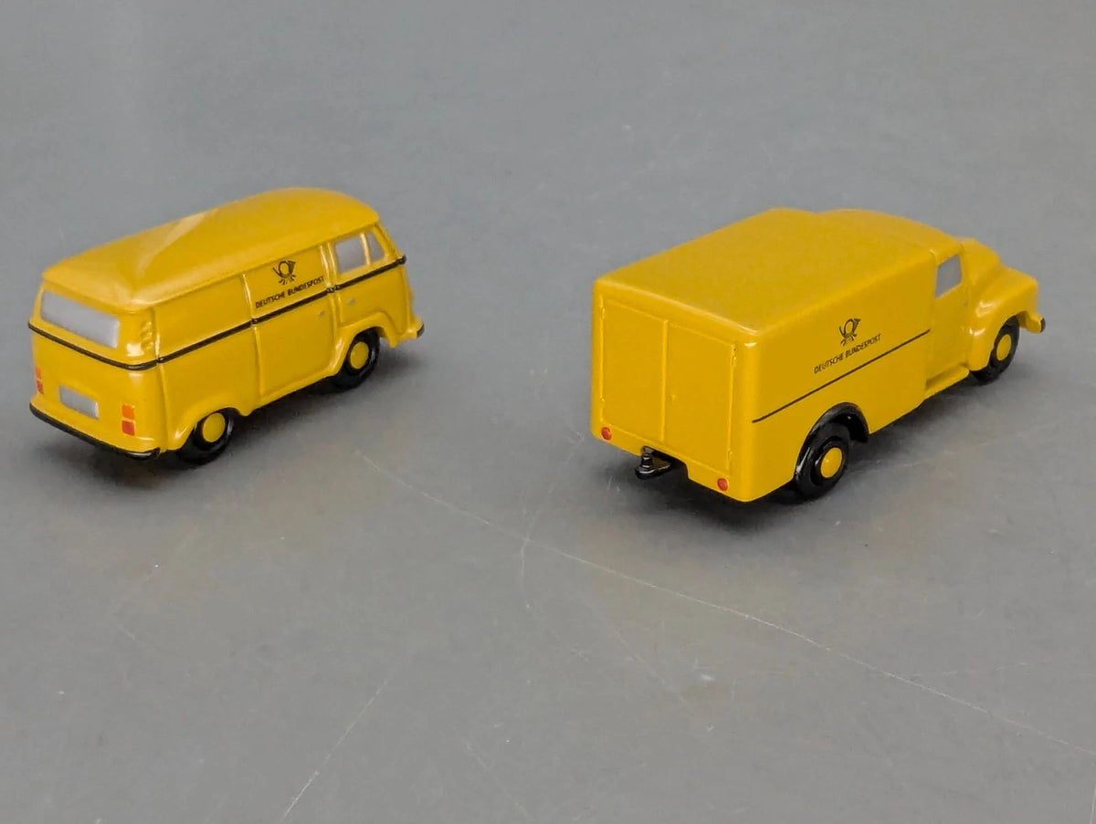 Modellautos 1:90 Schuco Piccolo Set Deutsche Bundespost VW und Hanomag 2-tlg OVP