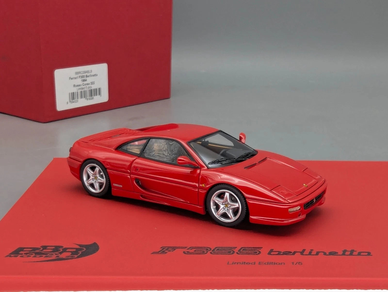 Modellautos 1:43 BBR Ferrari F355 Berlinetta 1994 Rosso Corsa 322 01/05 mit OVP