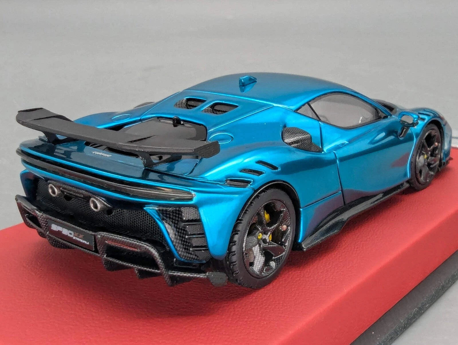 Modellautos 1:43 BBR Concept43 Ferrari SF90XX Stradale Chrome Blue Ltd 03/20 OVP