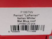 Modellautos 1:18 BBR Ferrari LaFerrari Italian White Ltd 12/20 mit Vitrine OVP