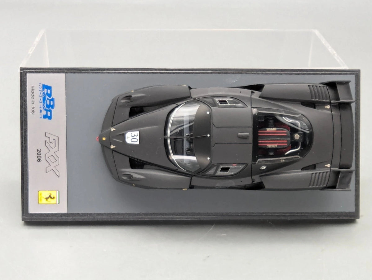 Modellautos 1:43 BBR Ferrari FXX  2006 Black Matt mit Vitrine OVP