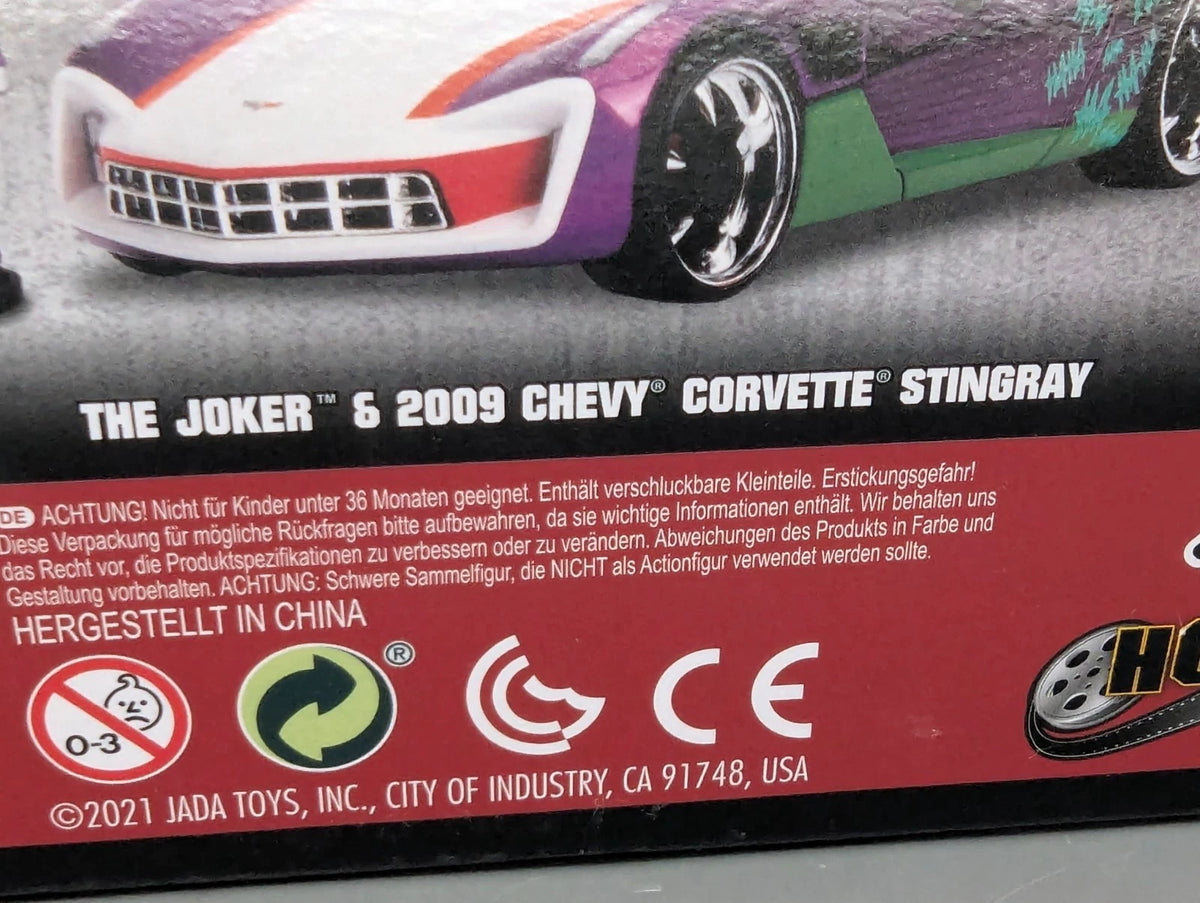 Modellautos 1:24 Jada 2009 Chevrolet Chevy Corvette Stingray "Joker's Car" OVP
