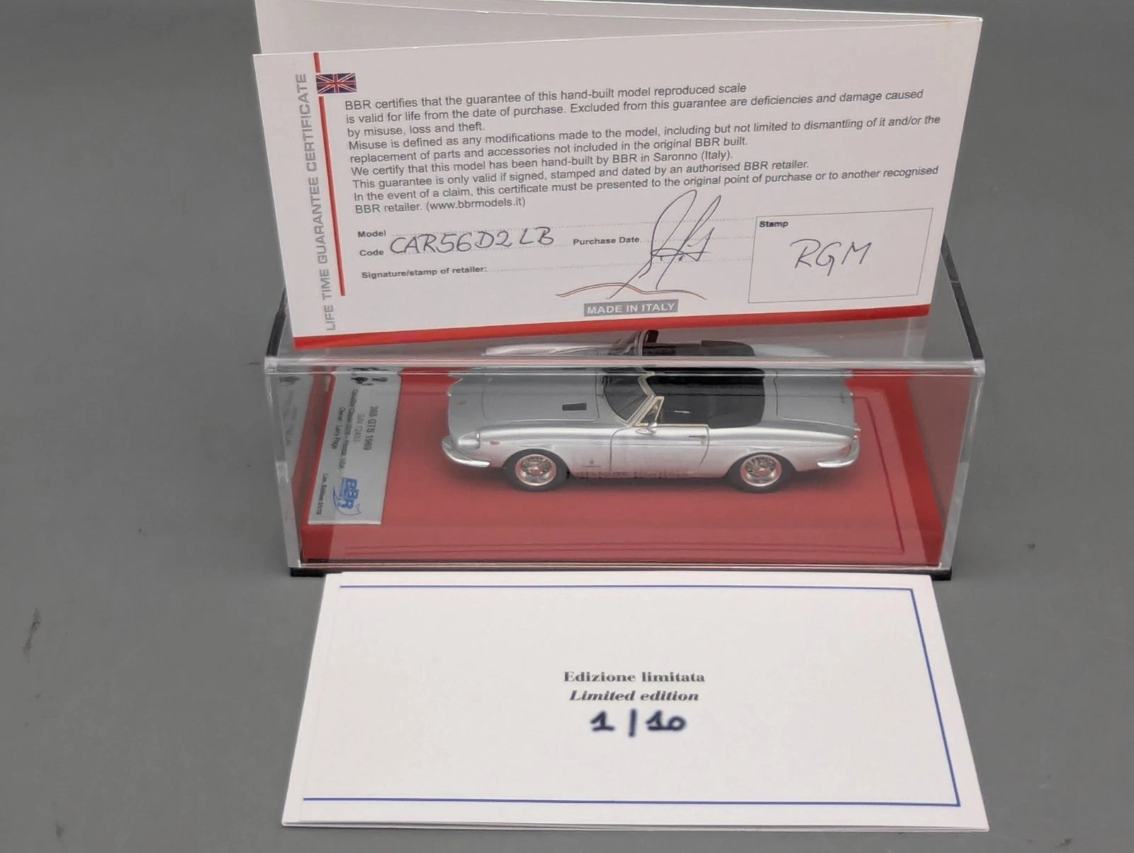 Modellautos 1:43 BBR Ferrari 365 GTS 1969 S/N 12453 Larry Page  Ltd 01/10 OVP