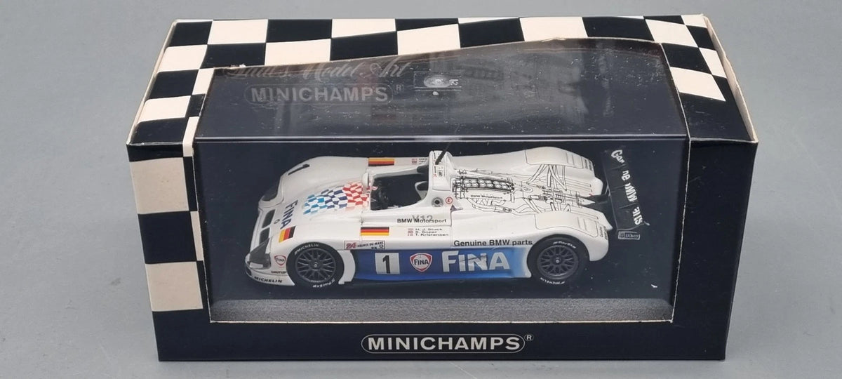 Modellautos 1:43 Minichamps BMW V12 Le Mans #1 Stuck/Soper/Kristensen OVP