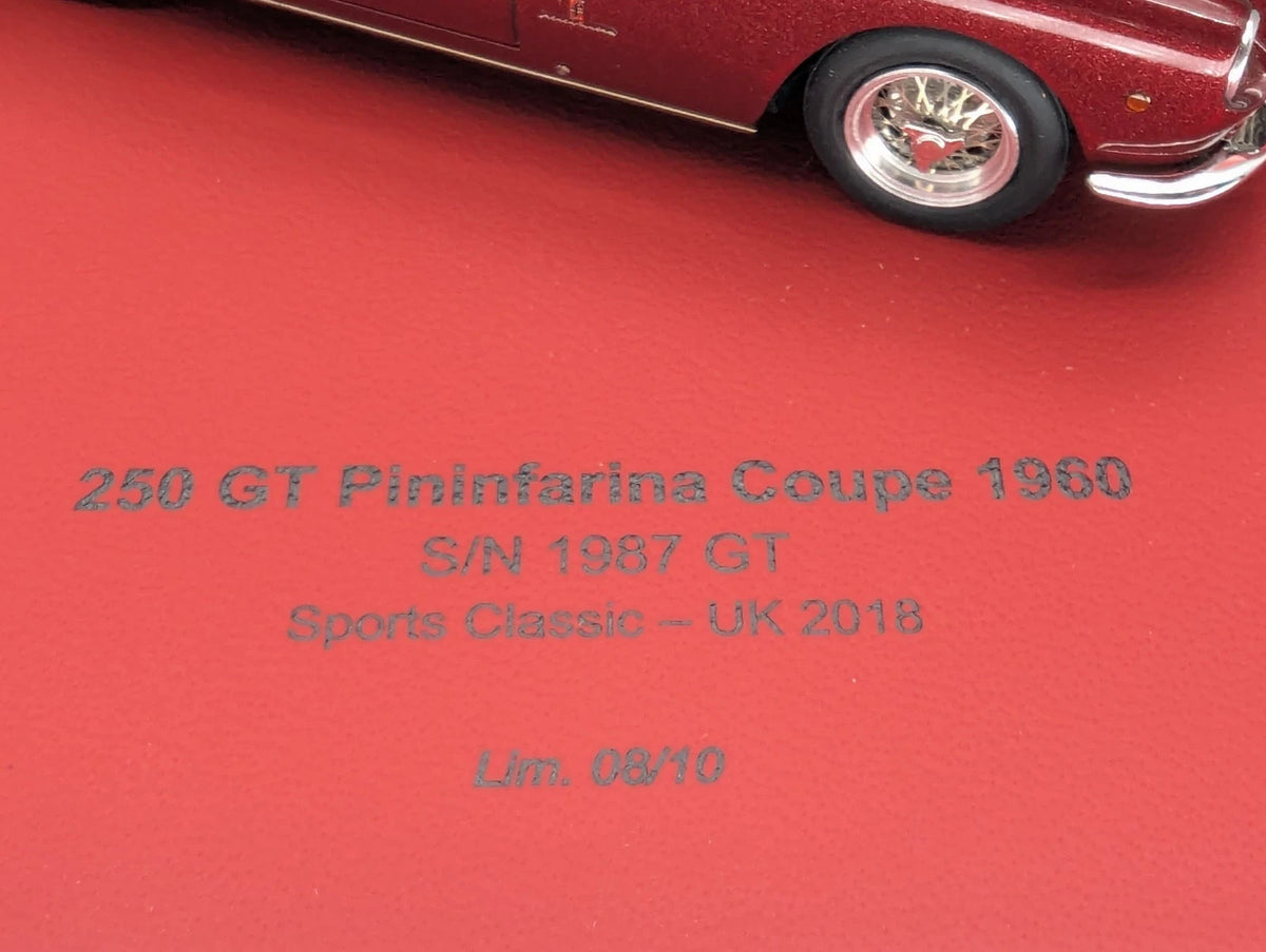 Modellautos 1:43 BBR Ferrari 250 GT Pininfarina Coupe S/N 1987 GT 08/10 mit OVP