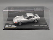 Modellautos 1:43 Ixo für Eaglemoss Opel Collection GT Erhard Schnell Vitrine