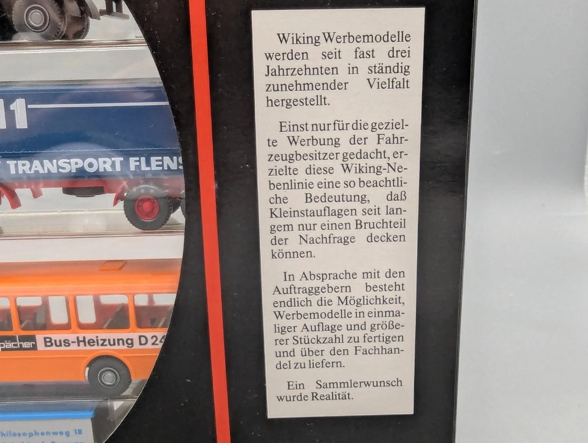 Nutzfahrzeug Modelle 1:87 Wiking Werbemodelle 4er Set 1982/83 OVP