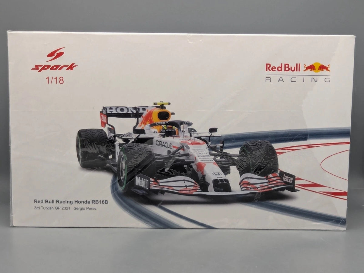 Modellautos 1:18 Spark Honda Red Bull RB16B 3rd Turkish GP 2021 #11 Perez OVP