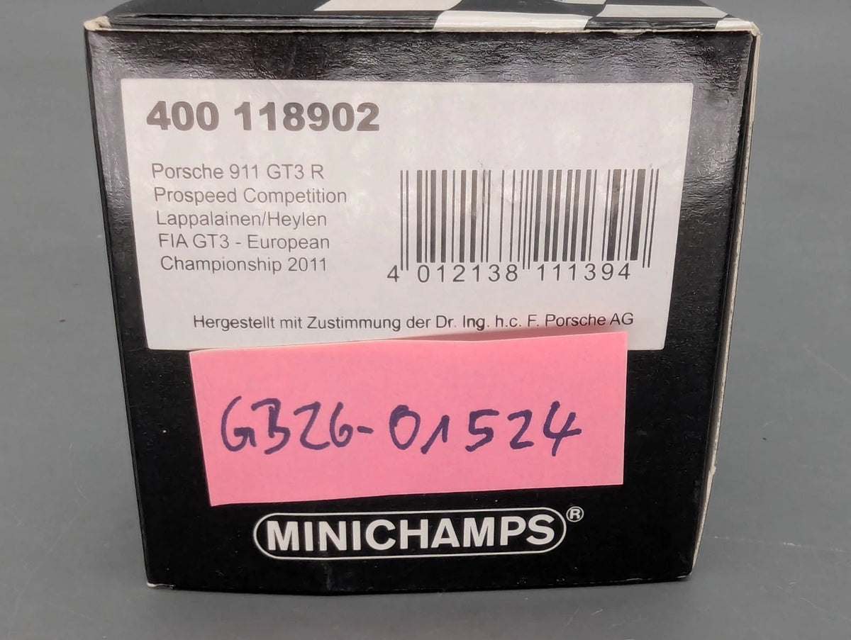 Modellautos 1:43 Minichamps Porsche 911 GT3 R FIA EU-Championship 2011 #2 OVP