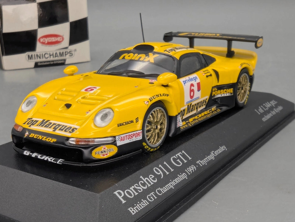 Modellautos 1:43 Minichamps Porsche 911 GT1 British GTC 1999 #6 mit OVP