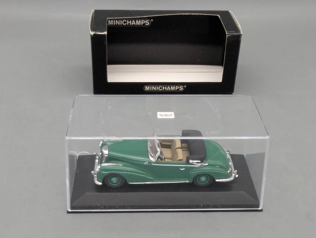 Modellautos 1:43 Minichamps Mercedes Benz 300 S Cabrio Softtop Offen Grün OVP