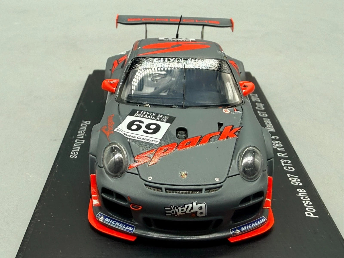 Modellautos 1:43 Spark Porsche 997 GT3 R #69 Macau GT Cup 2012 mit OVP