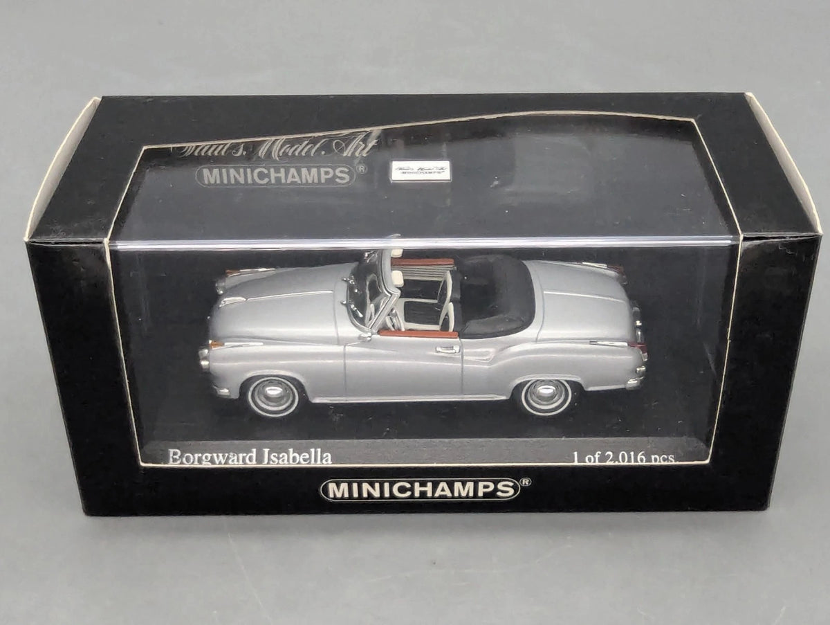 Modellautos 1:43 Minichamps Borgward Isabella Coupe Cabriolet 1959 Silber OVP