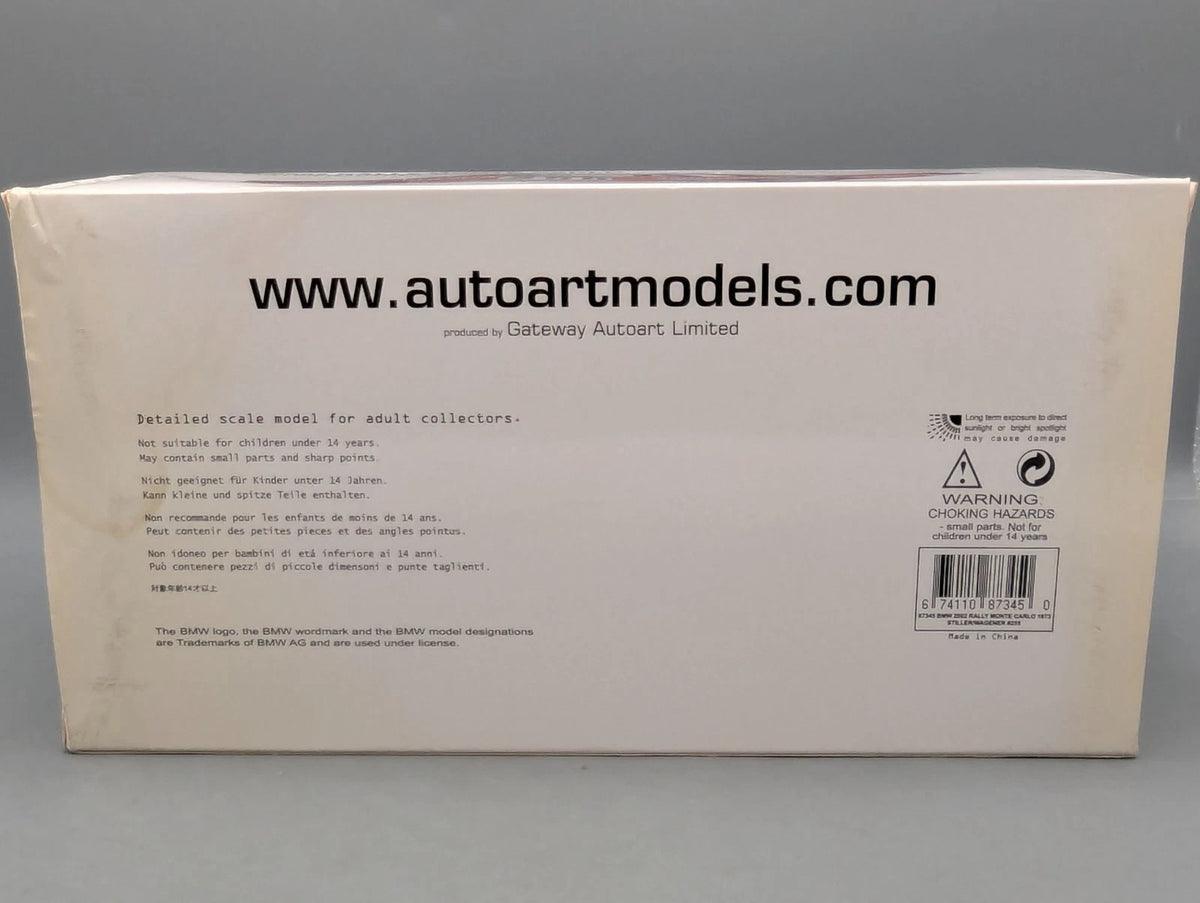 Modellautos 1:18 AUTOart Millenium BMW 2002 RMC 1973 #255 Stiller Wagener OVP