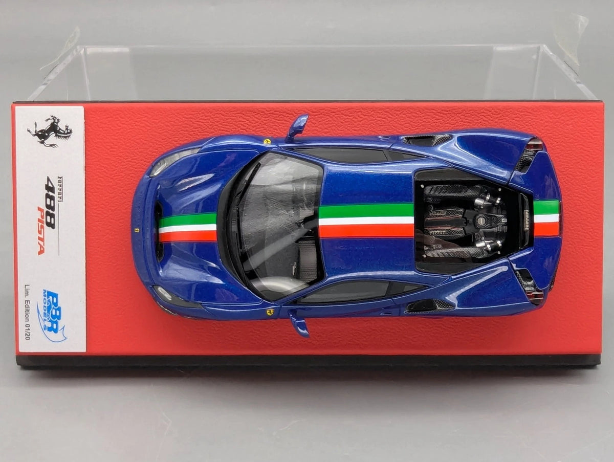 Modellautos 1:43 BBR Concept43 Ferrari 488 Pista RHD Blu TdF Ltd 01/20 OVP
