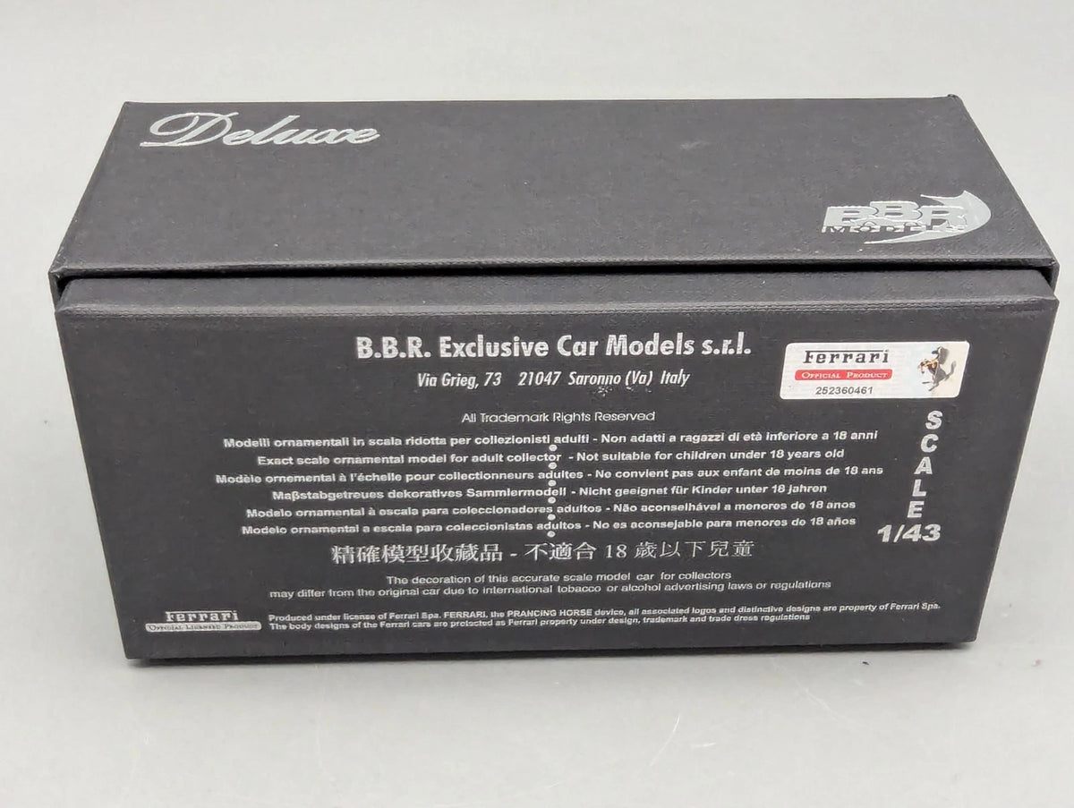 Modellautos 1:43 BBR Deluxe Ferrari FXX-K TRS Silver Stripe Ltd 03/10 OVP