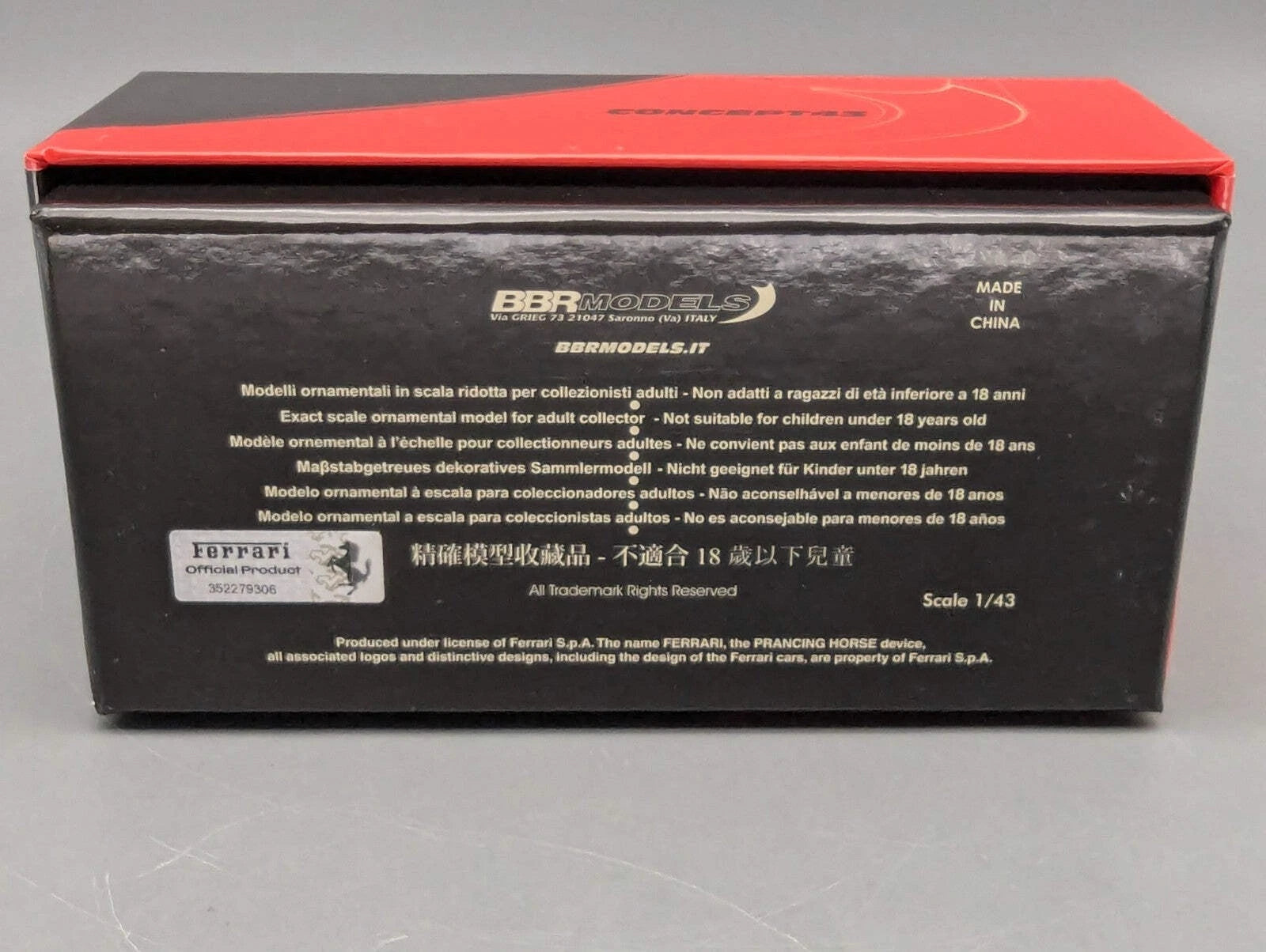 Modellautos  1:43 BBR Concept43 Ferrari SF-24 WINNER GP AUS 2024 #55 Sainz OVP