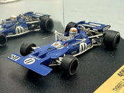 Modellautos 1:43 Quartzo Tyrrell 003 Jackie Stewart Winner French GP 72 +Vitrine