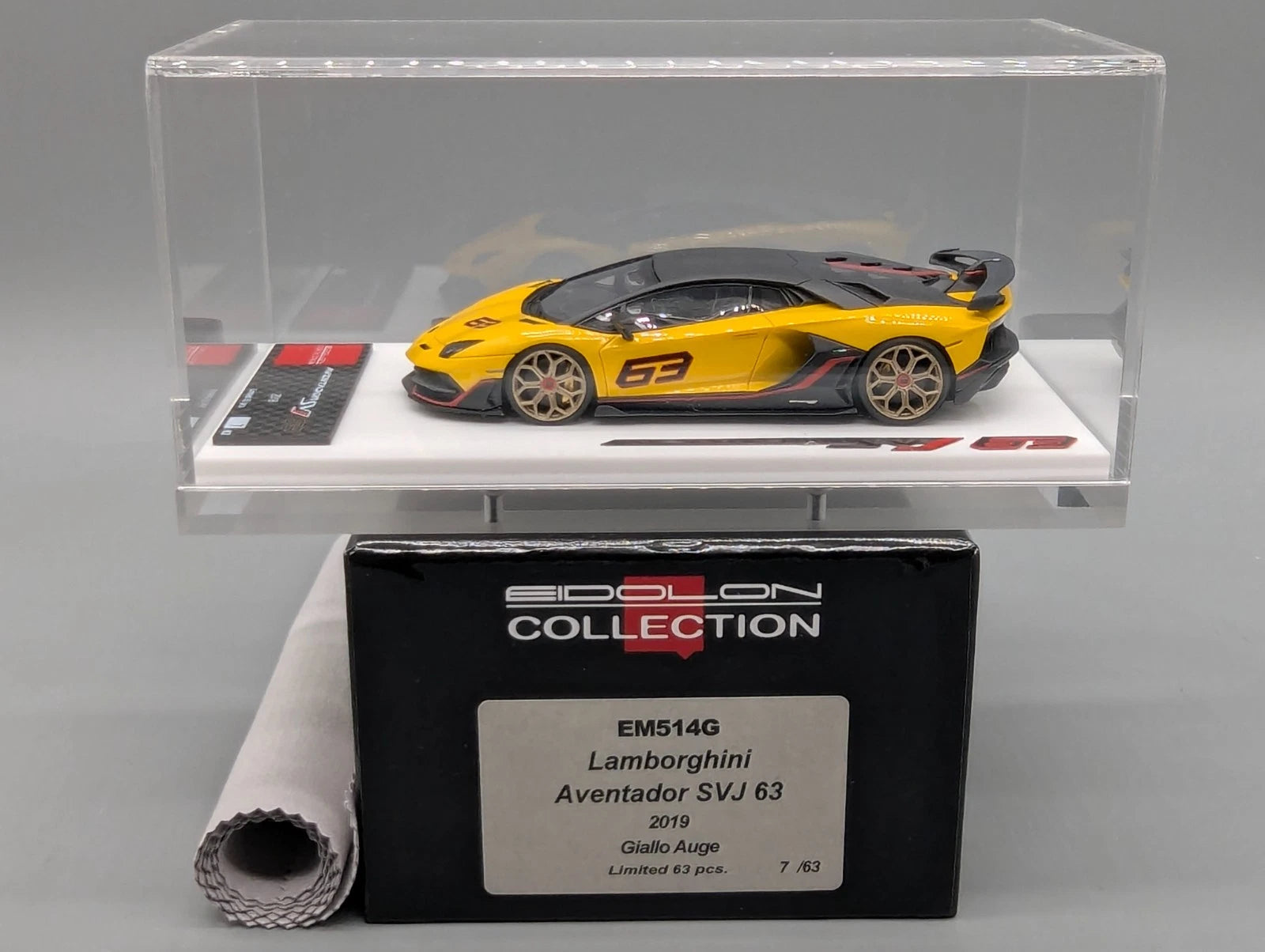 Eidolon Make Up 1:43 Lamborghini Aventador SVJ 63 2018 #63 Gelb Ltd 7/63 OVP