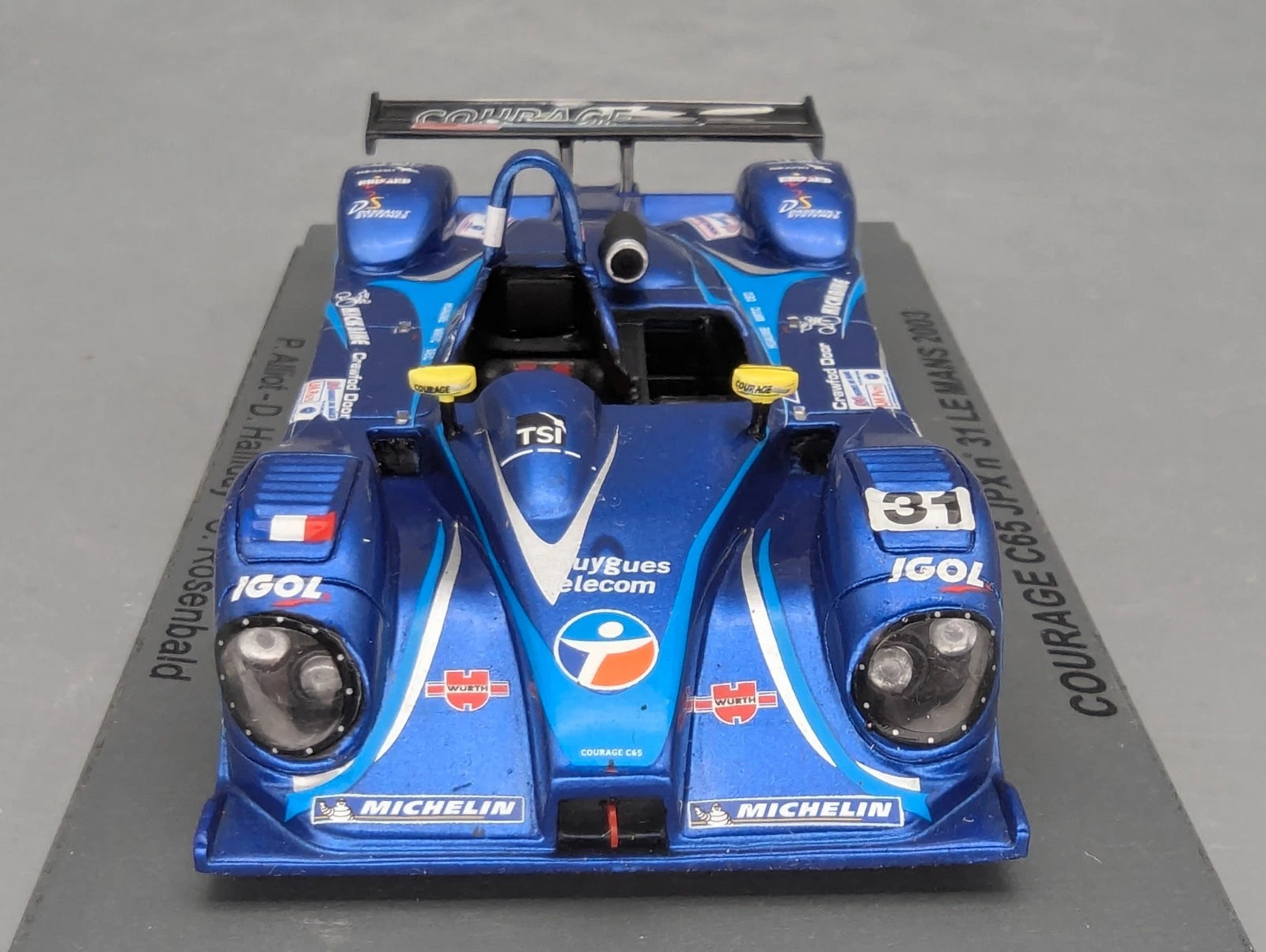 Modellautos 1:43 Spark Courage C65 JPX 24h Le Mans 2003 #31 mit OVP