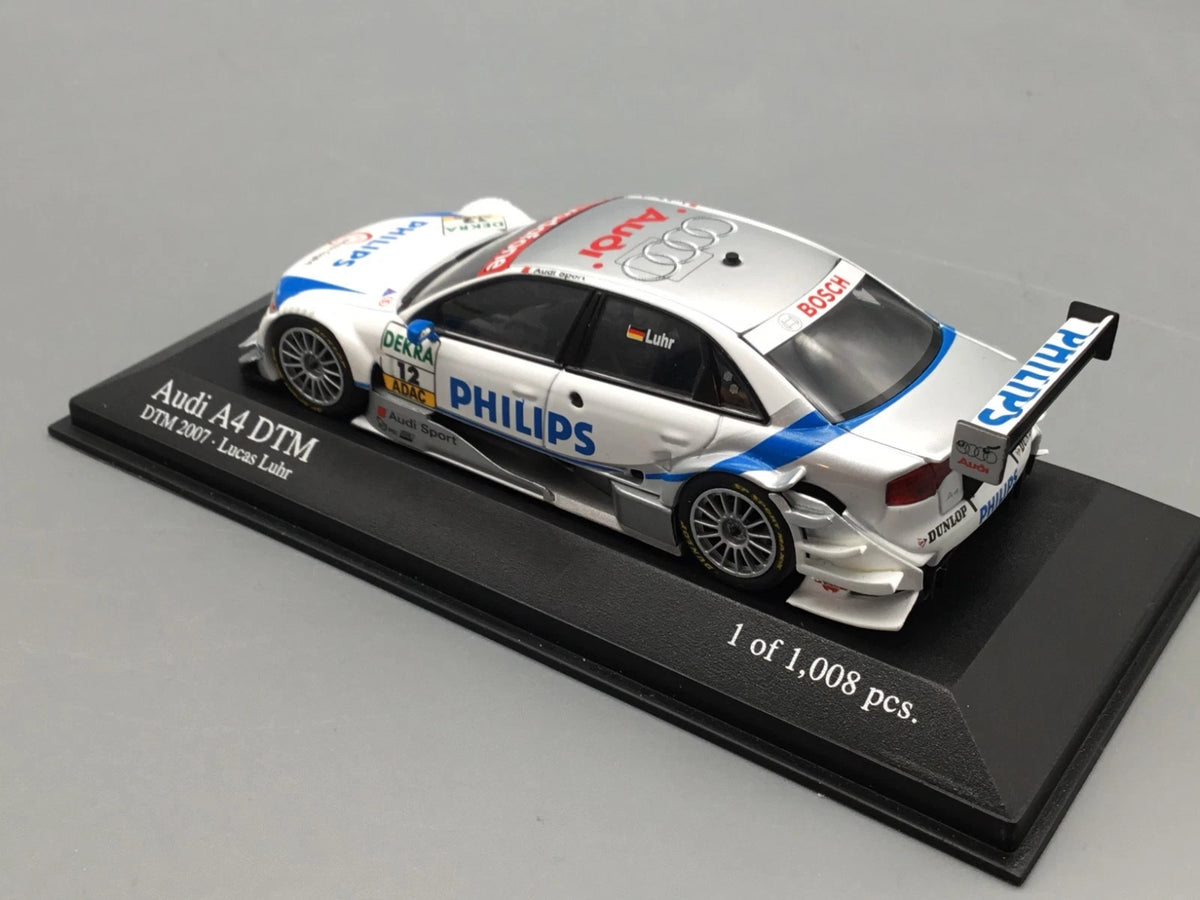 Modellautos 1:43 Minichamps Audi A4 DTM 2007 Lucas Luhr #12 in OVP