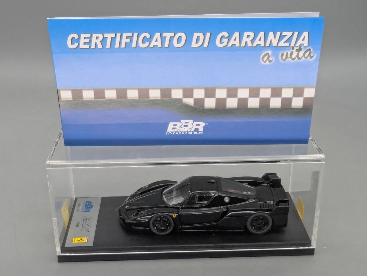 Modellautos 1:43 BBR Ferrari FXX  2006 Black mit Vitrine + OVP