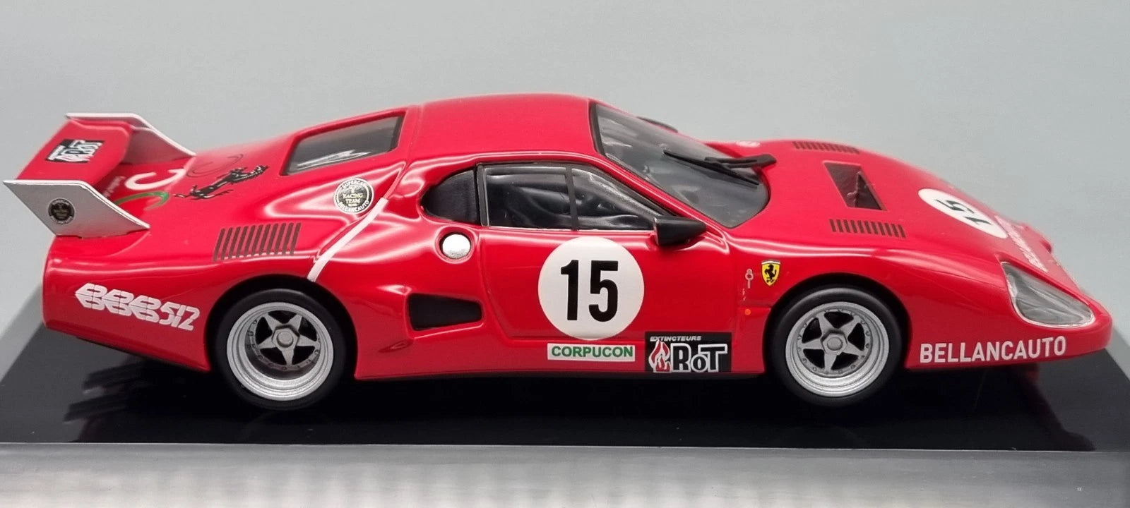 Modellautos 1:43 Bburago Racing Ferrari 512 BB 1000km Monza 1981 #15 OVP