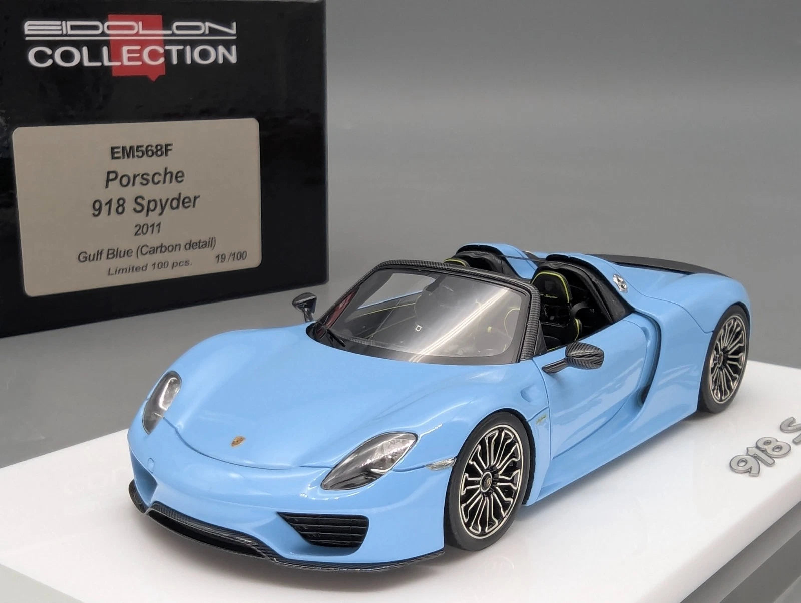 Eidolon Make Up 1:43 Porsche 918 Spyder 2011 Gulf Blue Ltd 19/100 mit OVP