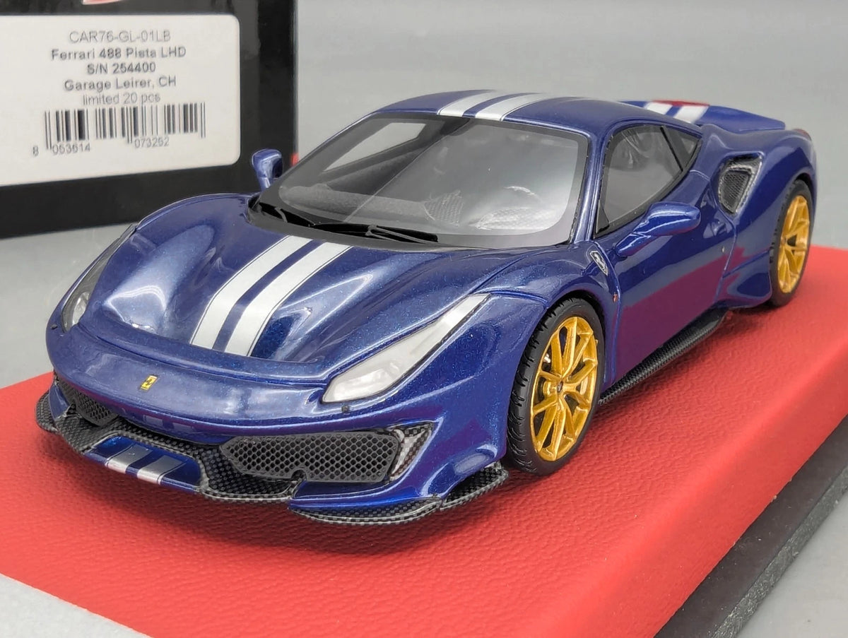 Modellautos 1:43 BBR Concept43 Ferrari 488 Pista LHD Garage Leirer CH 01/20 OVP